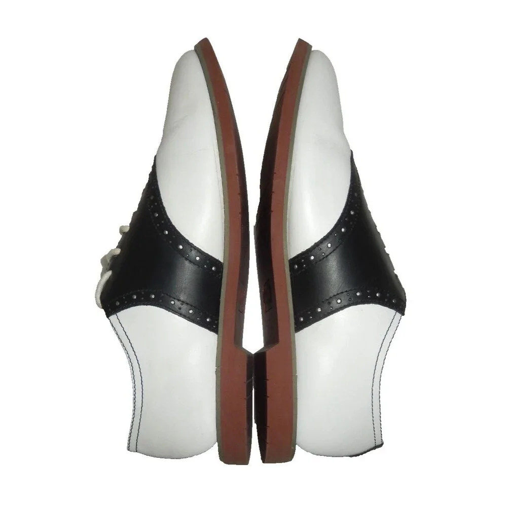 Eastland Sadie Leather Saddle Shoes Oxfords Women's 9.5 M Lace Up White & Black
